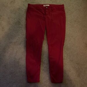 LEI Women's Bold Red Ankle Pants